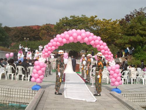 경상대 결혼식 의장대 도열