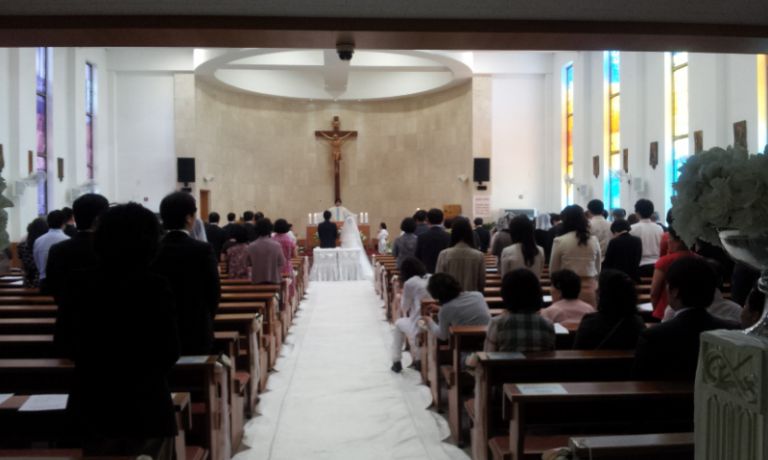 진주 가좌동 성당  혼배미사  피로연 