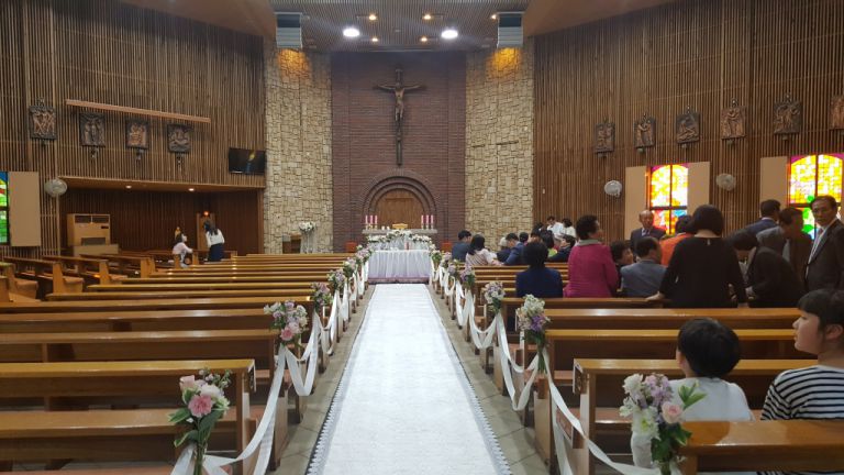 구미 형곡 성당 혼배미사  피로연  출장부페 진행 